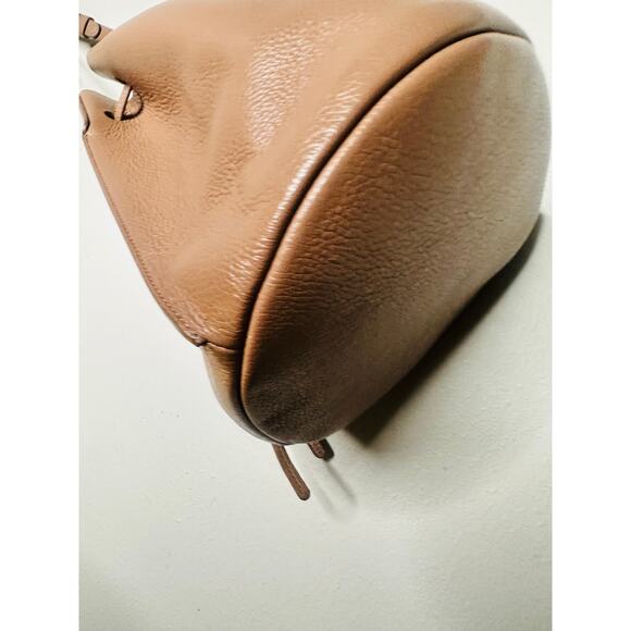 MANSUR GAVRIEL Hazelnut Brown Tan Cowhide Leather Soft Mini Bucket Bag - Picture 9 of 11